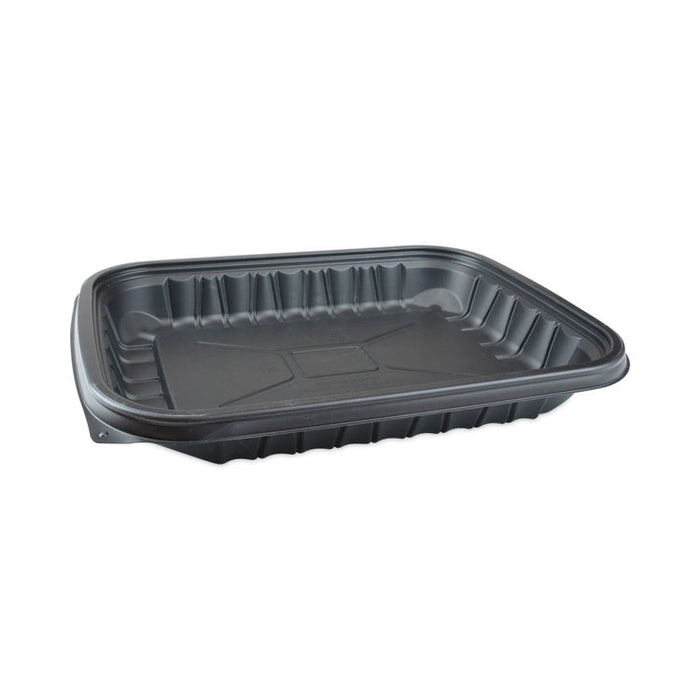 EarthChoice Entree2Go Takeout Container, 48 oz, 11.8 x 8.8 x 1.61, Black, Plastic, 200/Carton