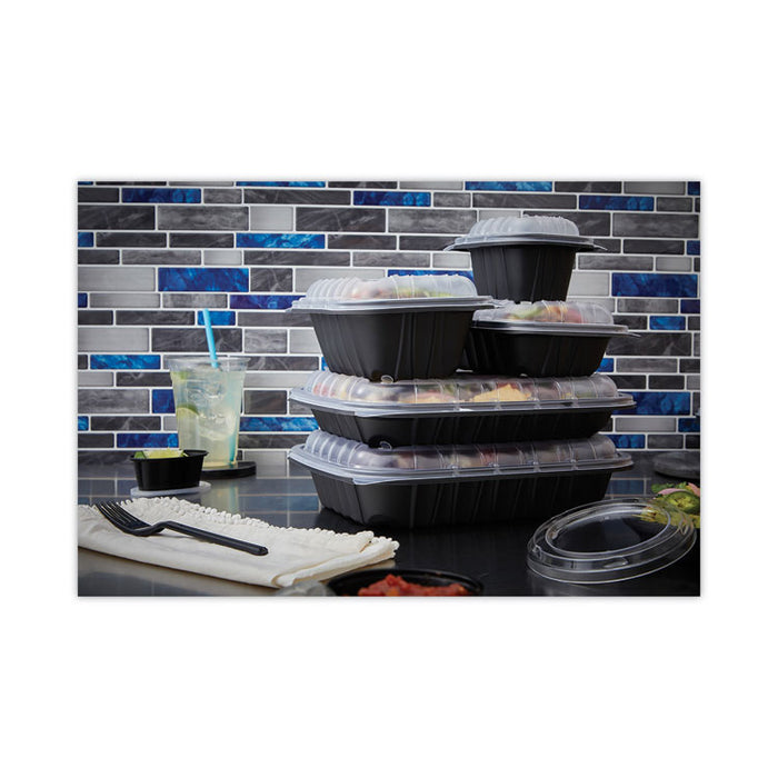 EarthChoice Entree2Go Takeout Container, 12 oz, 5.7 x 4.3 x 2.6, Black, Plastic, 600/Carton