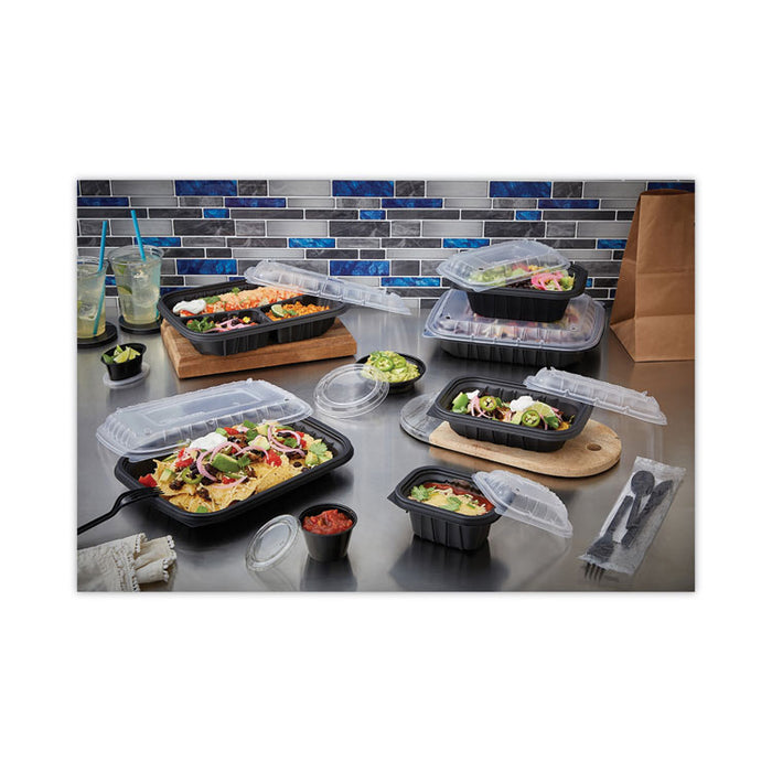 EarthChoice Entree2Go Takeout Container Vented Lid, 5.7 x 4.3 x 2.6, Clear, Plastic, 600/Carton