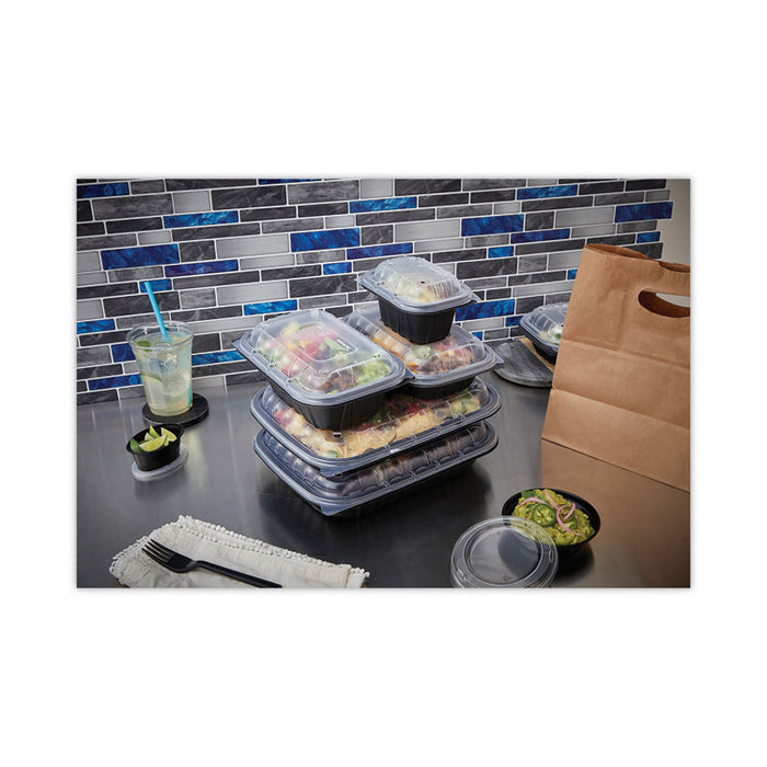 EarthChoice Entree2Go Takeout Container, 32 oz, 8.7 x 5.8 x 2.7, Black, Plastic, 300/Carton