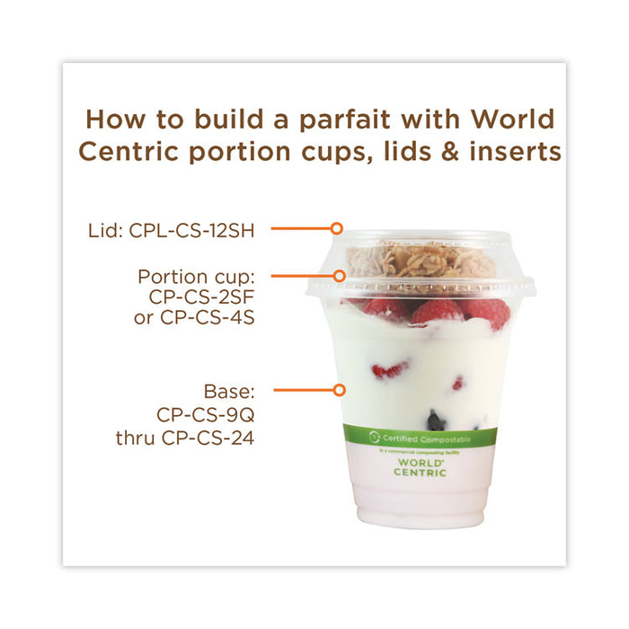 PLA Clear Cold Cups, 12 oz, Plastic, Clear, 1,000/Carton