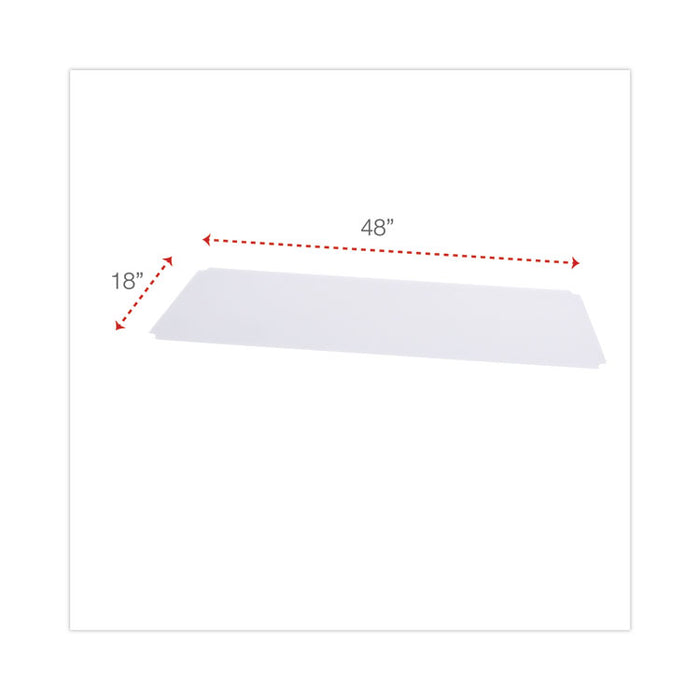 Shelf Liners For Wire Shelving, Clear Plastic, 48w x 18d, 4/Pack