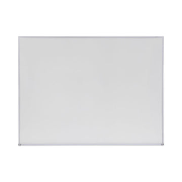 Melamine Dry Erase Board with Aluminum Frame, 48" x 36", White Surface, Anodized Aluminum Frame