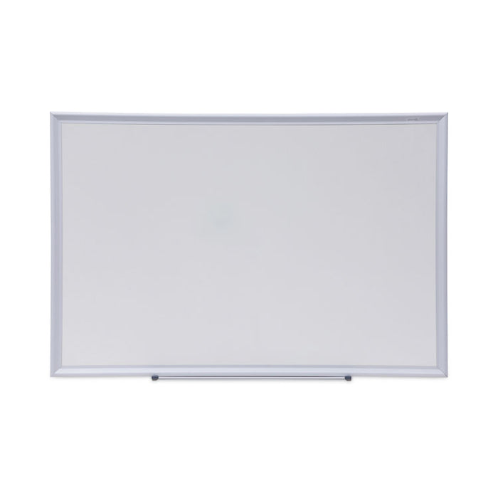 Deluxe Melamine Dry Erase Board, 36" x 24", White Surface, Satin Aluminum Frame