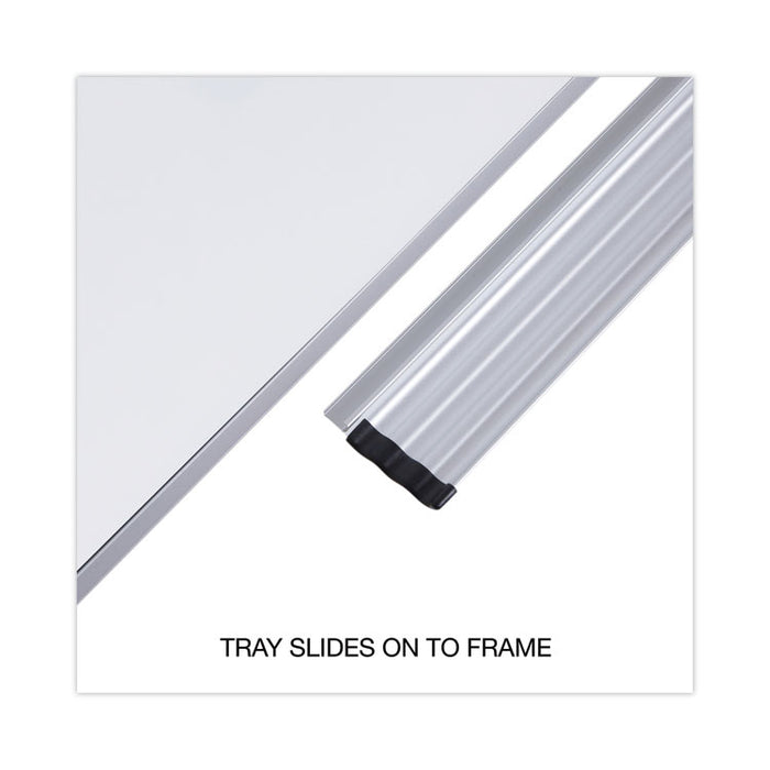 Deluxe Melamine Dry Erase Board, 36" x 24", White Surface, Satin Aluminum Frame