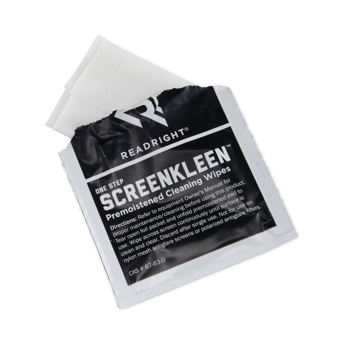 OneStep CRT ScreenKleen Cleaning Pads, Cloth, 5 x 5, Unscented, White, 100/Box