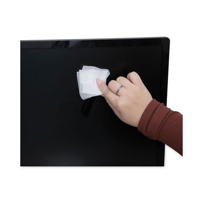 OneStep CRT ScreenKleen Cleaning Pads, Cloth, 5 x 5, Unscented, White, 100/Box