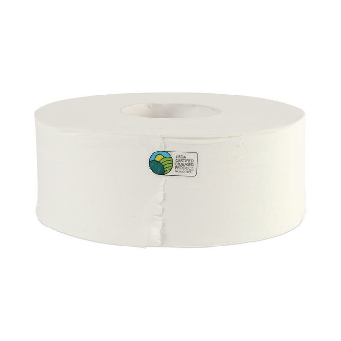 JRT Jumbo Roll Bathroom Tissue, Septic Safe, 2-Ply, 3.3" x 1,000 ft, White, 12 Rolls/Carton