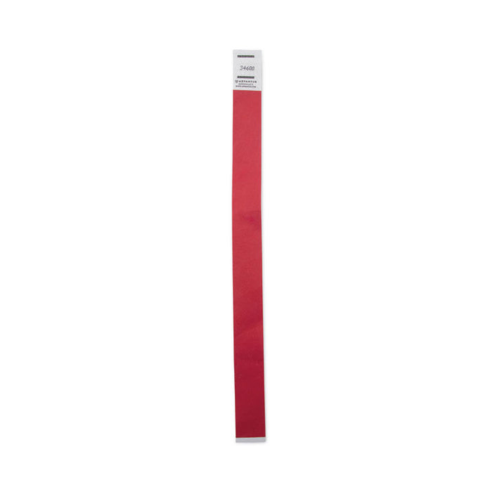 Crowd Management Wristbands, Sequentially Numbered, 9.75" x 0.75", Red, 500/Pack