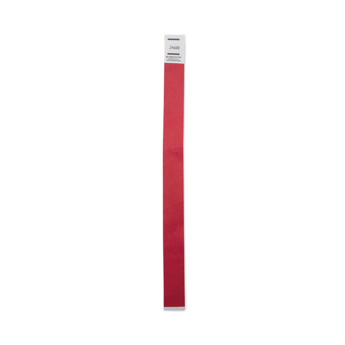 Crowd Management Wristbands, Sequentially Numbered, 10" x 0.75", Red, 100/Pack