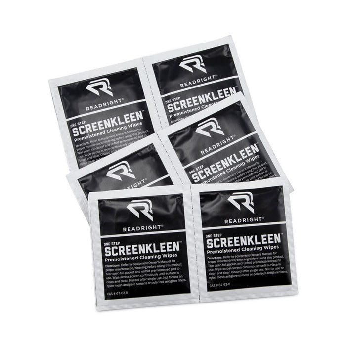 OneStep CRT ScreenKleen Cleaning Pads, Cloth, 5 x 5, Unscented, White, 100/Box