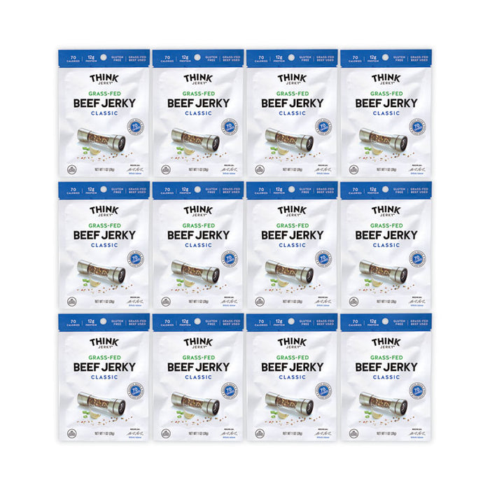 Classic Beef Jerky, 1 oz Pouch, 12/Pack