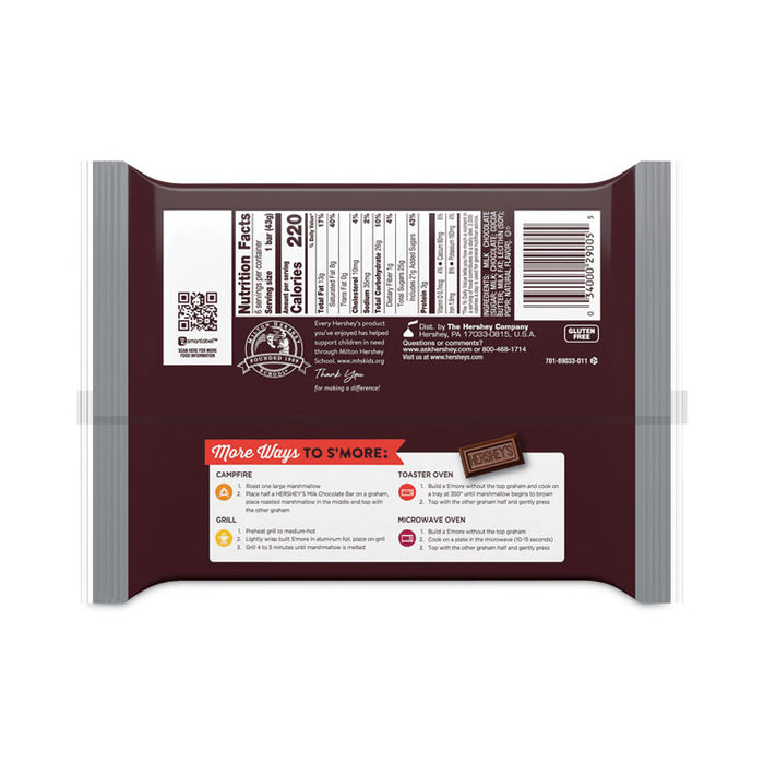 Milk Chocolate Bar, 1.55 oz Bar, 6 Bars/Pack, 2 Packs/Box