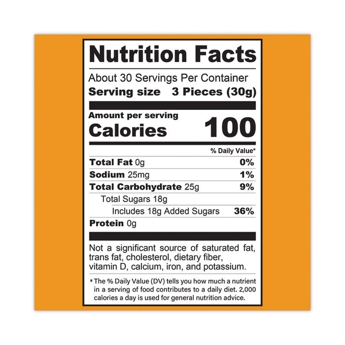 Fruit Gems Chewy Candy Assortment, Assorted Natural Fruit Flavors, 2.12 lb Bag, 90 Count
