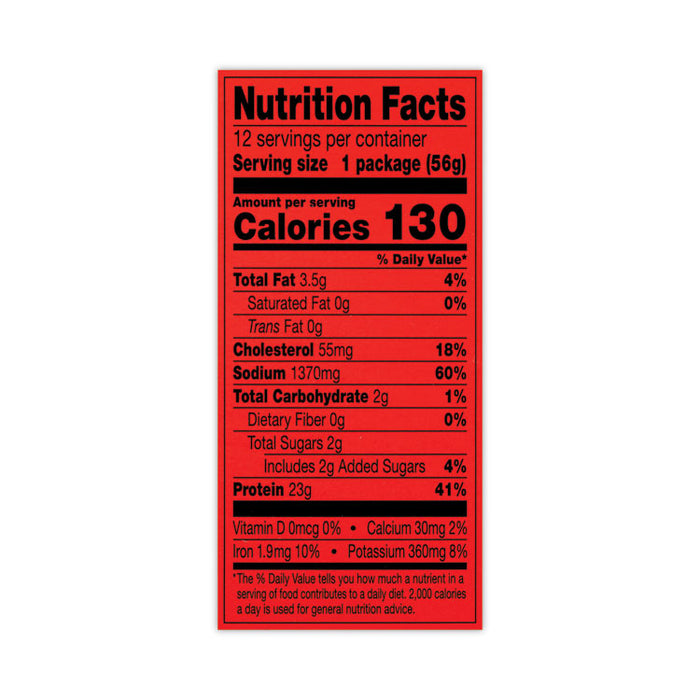 Jumbo Original Beef Steak, 2 oz Pack, 12/Box