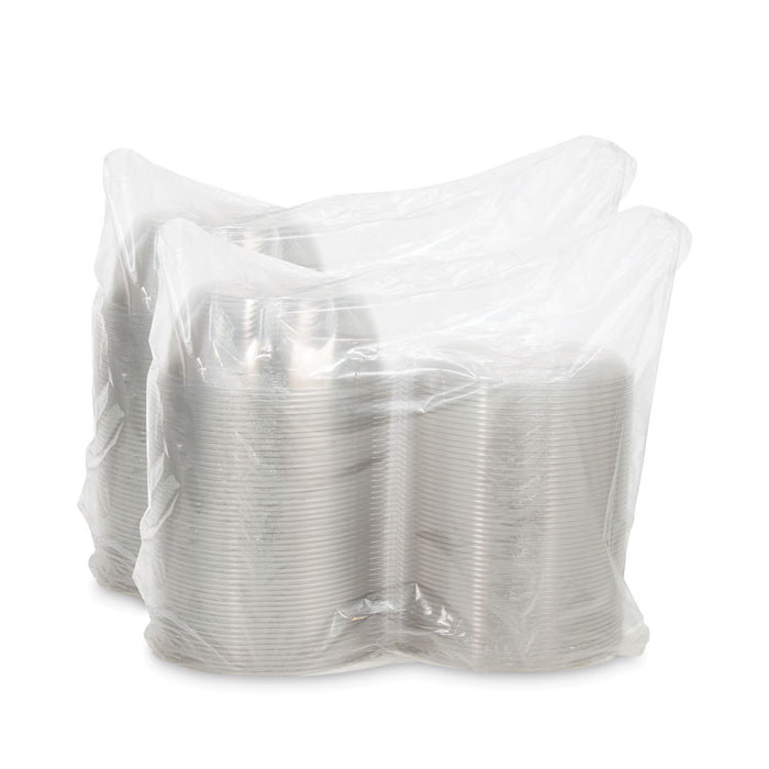 SafeSeal Tamper-Resistant, Tamper-Evident Bowls with Dome Lid, 64 oz, 8.9" Diameter x 4" h, Clear, Plastic, 100/Carton