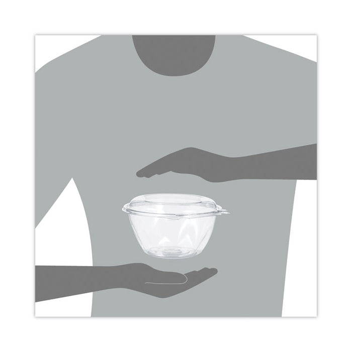 SafeSeal Tamper-Resistant, Tamper-Evident Bowls with Dome Lid, 32 oz, 7" Diameter x 3.4" h, Clear, Plastic, 150/Carton