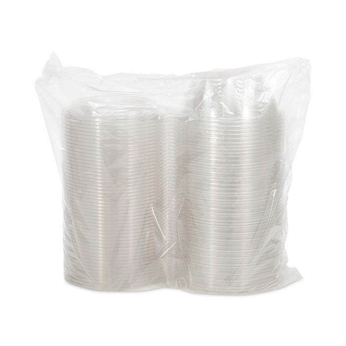 SafeSeal Tamper-Resistant, Tamper-Evident Bowls with Dome Lid, 24 oz, 7" Diameter x 3.1" h, Clear, Plastic, 150/Carton