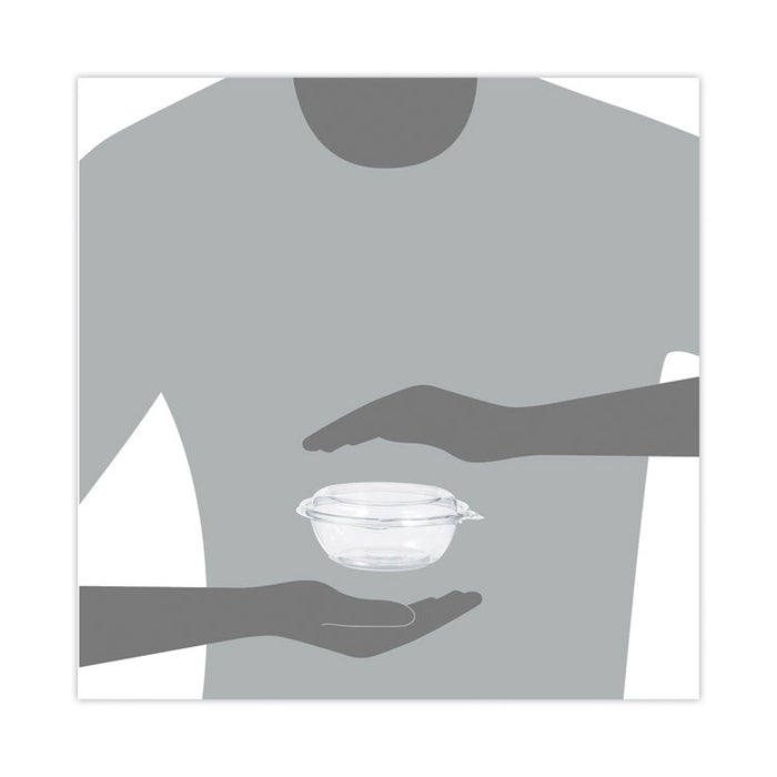 SafeSeal Tamper-Resistant, Tamper-Evident Bowls with Dome Lid, 8 oz, 5.5" Diameter x 2.1" h, Clear, Plastic, 240/Carton