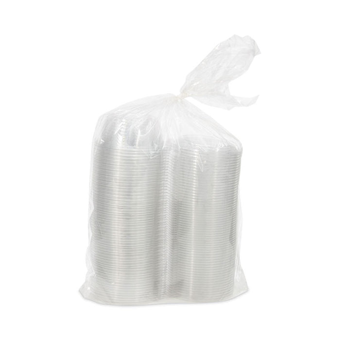 SafeSeal Tamper-Resistant, Tamper-Evident Bowls with Dome Lid, 8 oz, 5.5" Diameter x 2.1" h, Clear, Plastic, 240/Carton