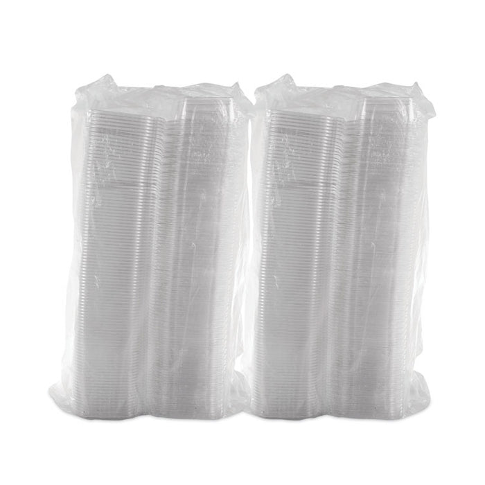 ClearPac SafeSeal Tamper-Resistant, Tamper-Evident Containers, Tall, Flat Lid, 20 oz, Clear, Plastic, 200/Carton