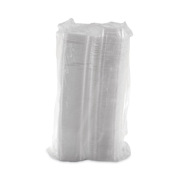 ClearPac SafeSeal Tamper-Resistant, Tamper-Evident Containers, Tall, Flat Lid, 20 oz, Clear, Plastic, 200/Carton