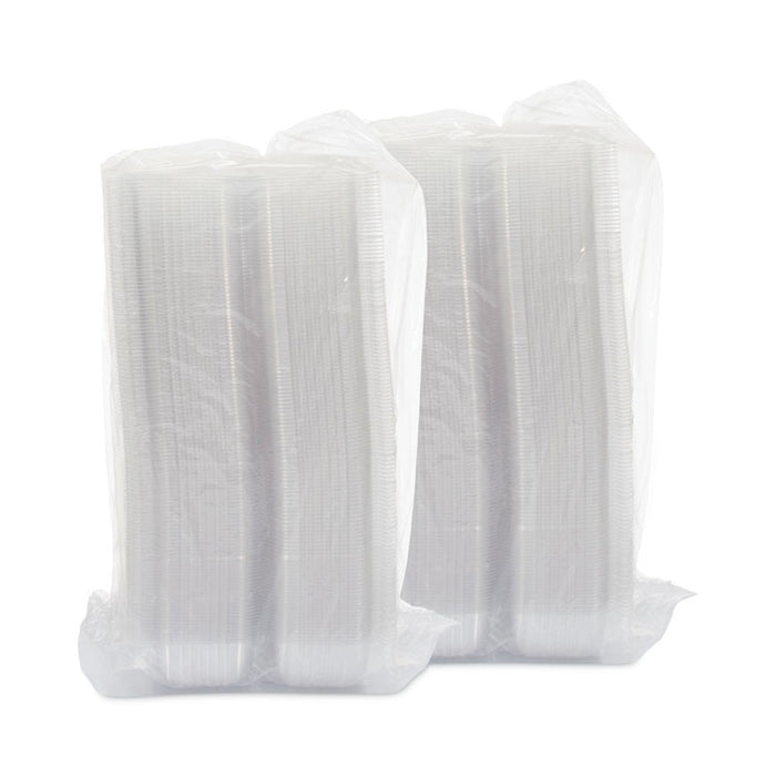 StayLock Clear Hinged Lid Containers, 4.5 x 8.5 x 3.6, Clear, Plastic, 250/Carton