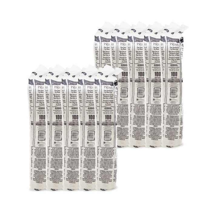 Prima Strawless Plastic Lids, Fits 12 oz to 26 oz Cold Cups, Clear, 1,000/Carton