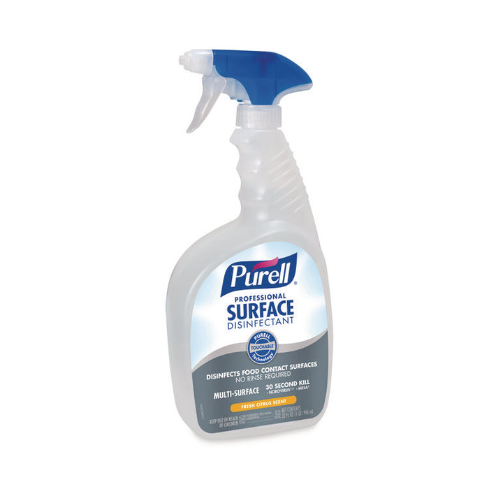 Professional Surface Disinfectant, Fresh Citrus Scent, 32 oz Spray Bottle, 6/Carton