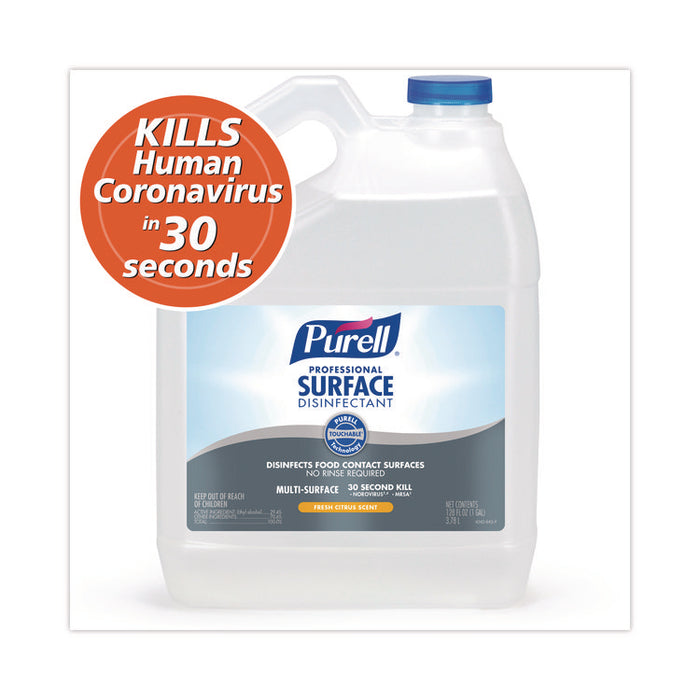 Professional Surface Disinfectant, Fresh Citrus Scent, 1 gal Bottle, 4/Carton