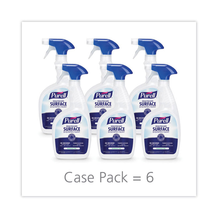 Healthcare Surface Disinfectant, Fragrance-Free, 32 oz Spray Bottle, 6/Carton