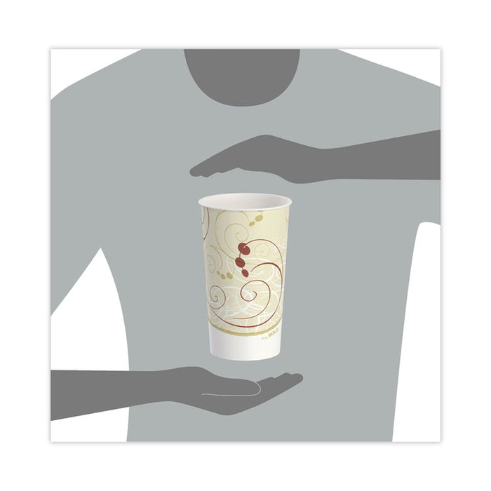 Double Sided Poly Paper Cold Cups, 44 oz, Symphony Design, 40/Pack, 12 Packs/Carton