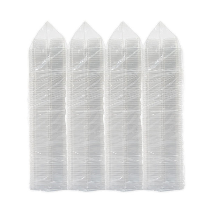 TamperGuard Snack Boxes, 3 Compartments, 6.3 x 6.3 x 2.1, Clear, Plastic, 300/Carton