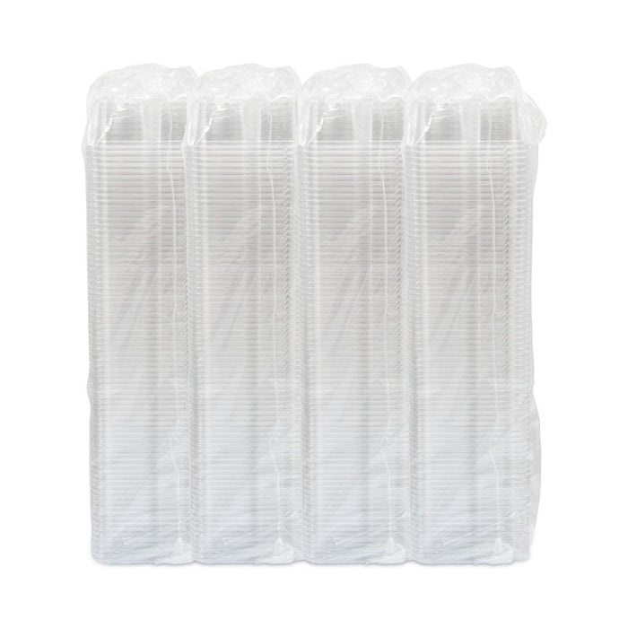 TamperGuard Snack Boxes, 3 Compartments, 6.3 x 6.3 x 2.6, Clear, Plastic, 300/Carton