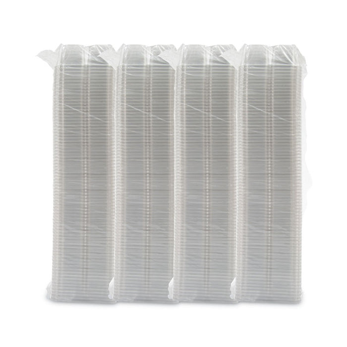 TamperGuard Snack Boxes, 4 Compartments, 6.3 x 6.3 x 2.6, Clear, Plastic, 300/Carton