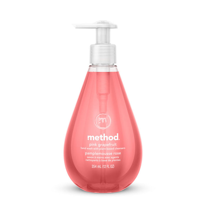 Gel Hand Wash, Pink Grapefruit Scent, 12 oz