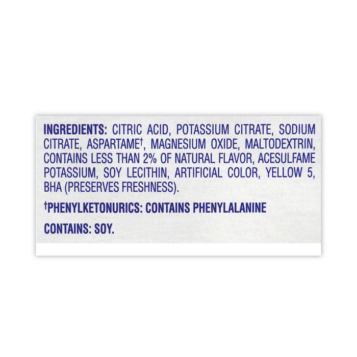 On-The-Go Sugar-Free Drink Mix, Lemonade, 0.17 oz Single-Serving Tubes, 30/Pack, 2 Packs/Carton