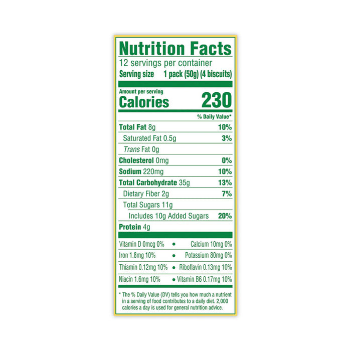 belVita Breakfast Biscuits, Golden Oat, 1.76 oz Packet of 4, 12 Packets/Box, 3 Boxes/Carton