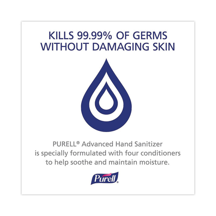 Advanced Hand Sanitizer Single Use, Gel, 1.2 mL Packet, Fragrance-Free, 2,000/Carton
