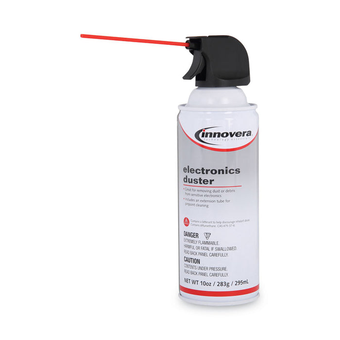 Compressed Air Duster Cleaner, 10 oz Can, 6/Pack