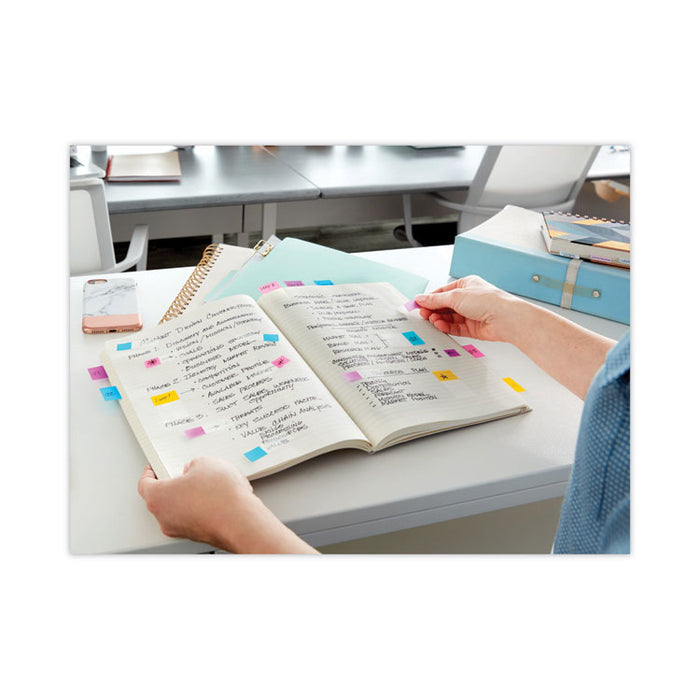 Page Flags in Desk Grip Dispenser, 1 x 1.75, Blue, 200/Dispenser