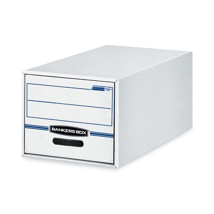 STOR/DRAWER Basic Space-Savings Storage Drawers, Legal Files, 16.75 x 19.5 x 11.5, White/Blue