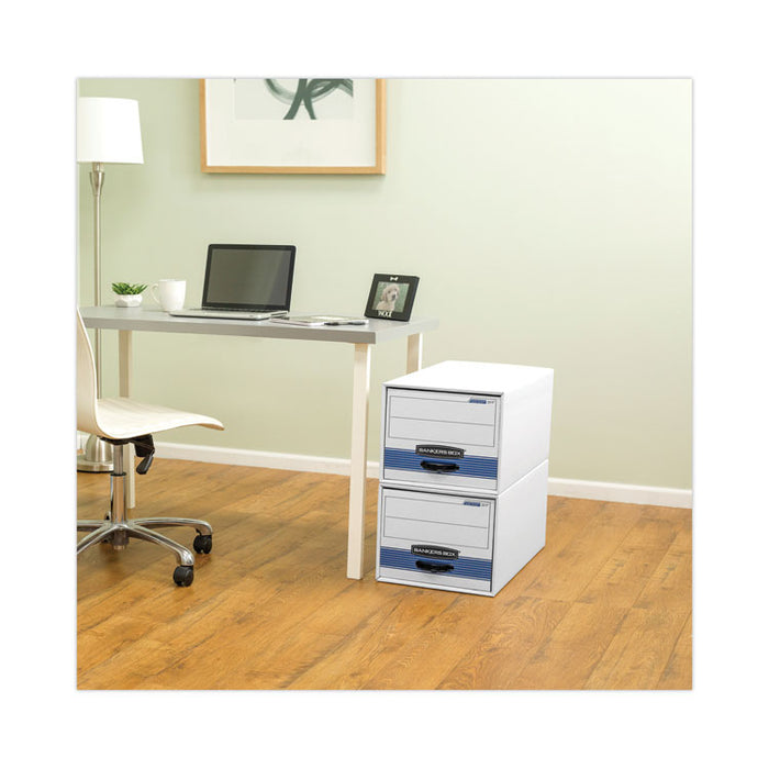 STOR/DRAWER Basic Space-Savings Storage Drawers, Legal Files, 16.75 x 19.5 x 11.5, White/Blue