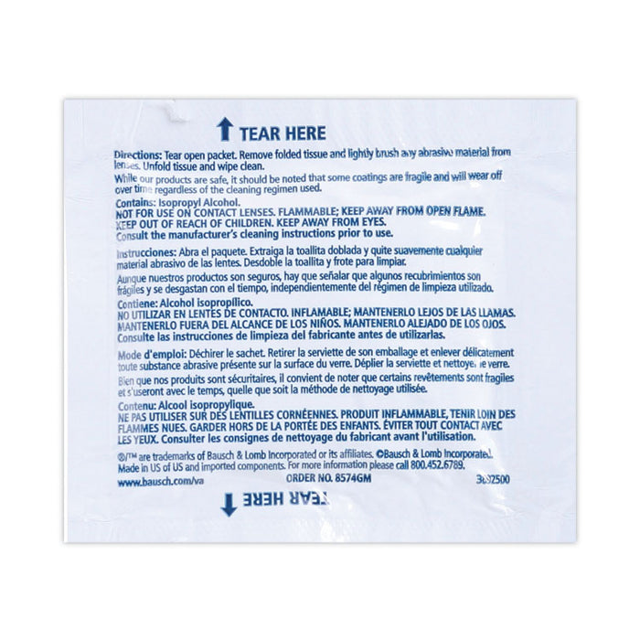 Sight Savers Premoistened Lens Cleaning Tissues, 8" x 5", 100/Box