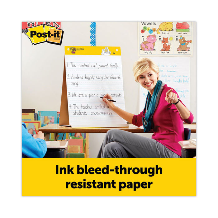 Self-Stick Tabletop Easel Pad with Command Strips, Presentation Format (1.5" Rule), (20) White 20 x 23 Sheets