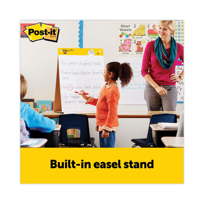 Self-Stick Tabletop Easel Pad with Command Strips, Presentation Format (1.5" Rule), (20) White 20 x 23 Sheets