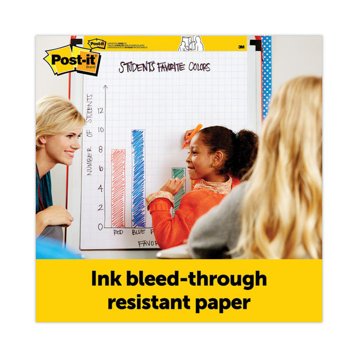 Self-Stick Tabletop Easel Pad with Command Strips, Presentation Format (1.5" Rule), (20) White 20 x 23 Sheets