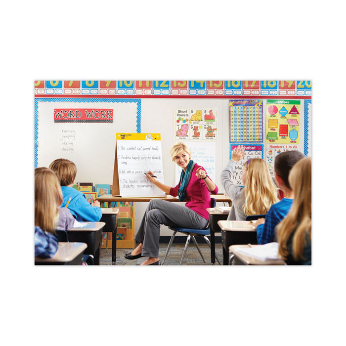 Self-Stick Tabletop Easel Pad with Command Strips, Presentation Format (1.5" Rule), (20) White 20 x 23 Sheets