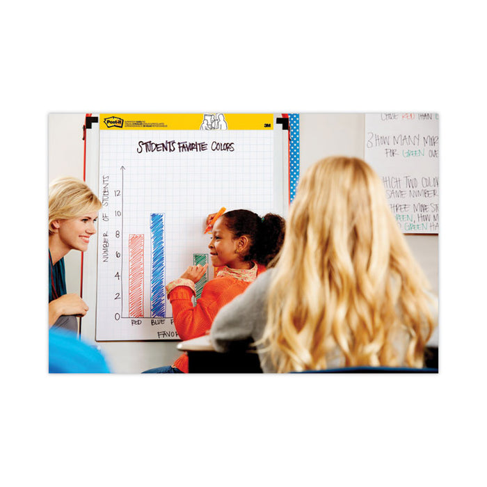 Self-Stick Tabletop Easel Pad with Command Strips, Presentation Format (1.5" Rule), (20) White 20 x 23 Sheets