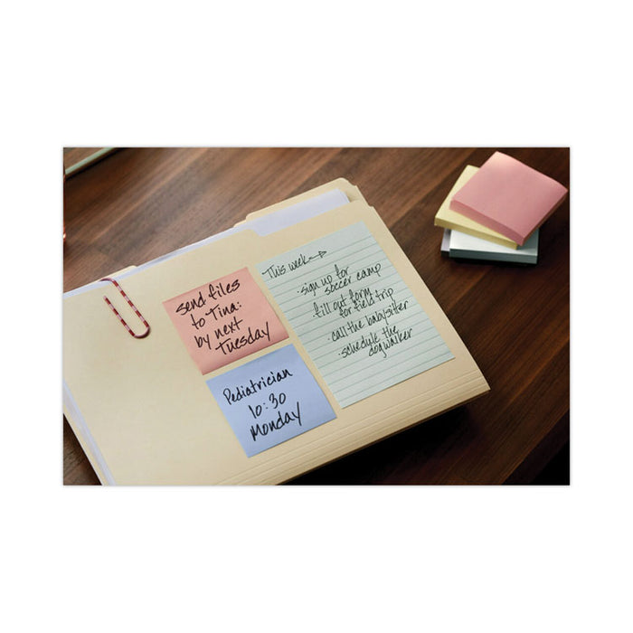 Original Recycled Note Pads, 3" x 3", Sweet Sprinkles Collection Colors, 100 Sheets/Pad, 12 Pads/Pack